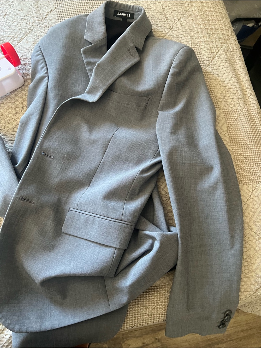 Express Men's Extra Slim Grey Suit